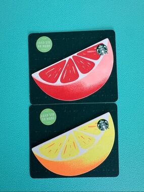 2 Starbucks Citrus Slice Gift Cards